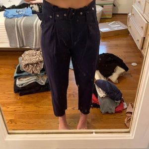 Navy blue flowy pants